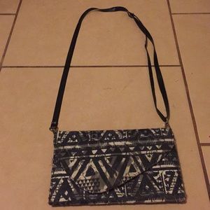 Cute crossbody and shoulder black and white purse